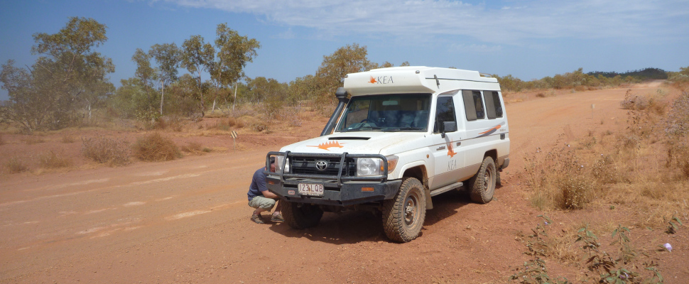 Auf dem Weg zum  Wolfe Creek Crater